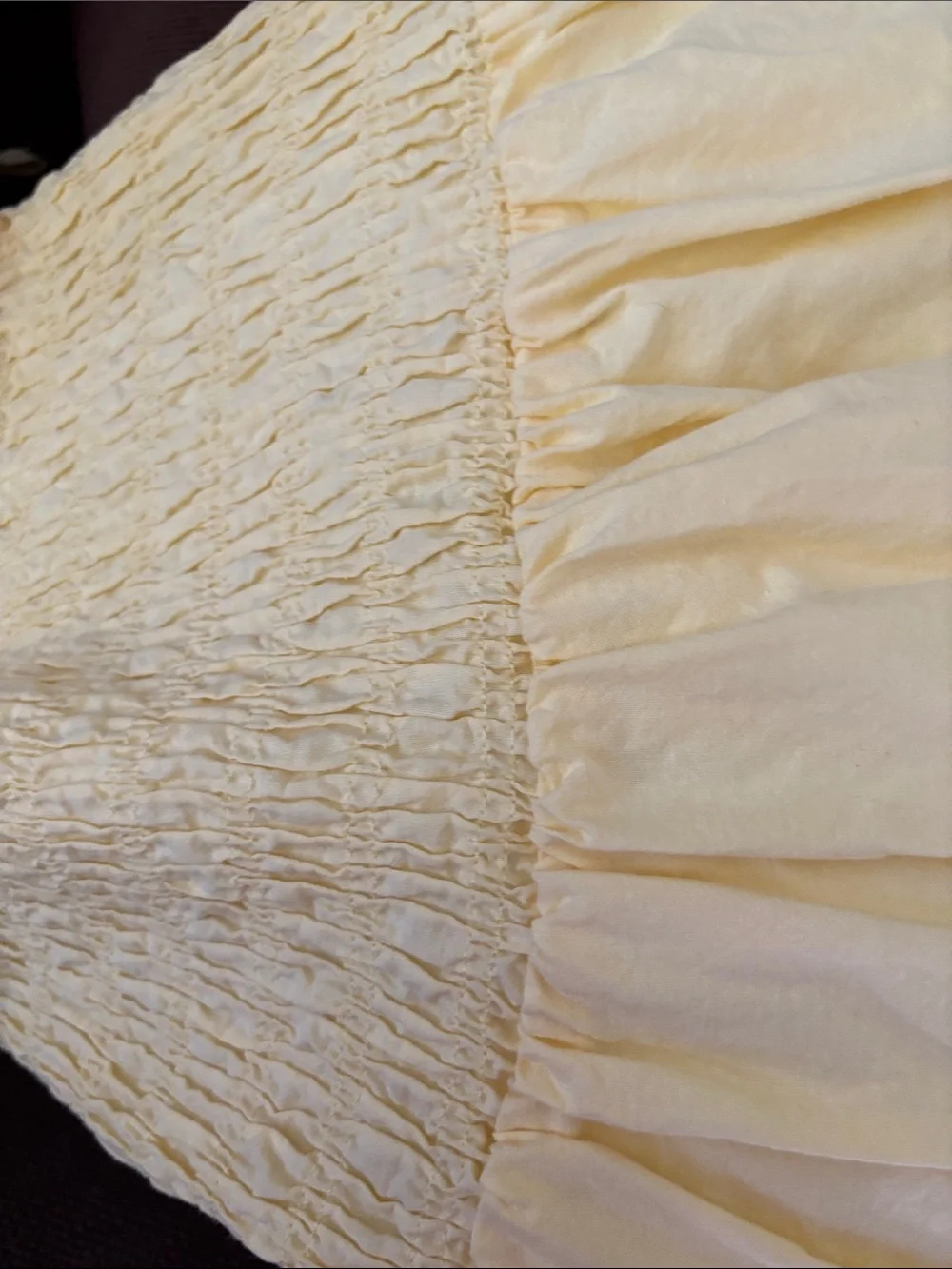 Yellow Smocked Ruffle Kids Dress